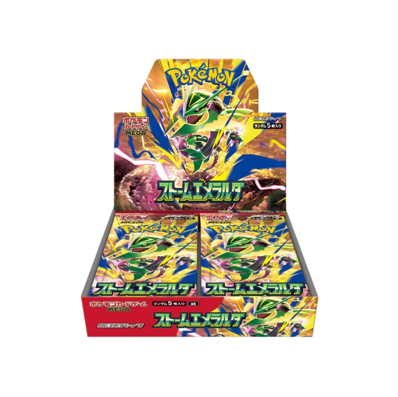 Pokemon Storm Emeralda Booster Box M6 (Japanese) front view

